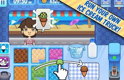 彩虹冰淇淋店无限钻石金币版-游戏截图1